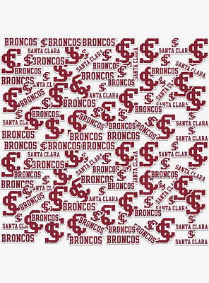 Santa Clara University Broncos 100Ct Sticker Pack