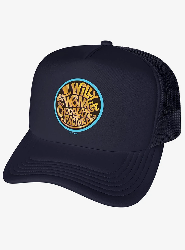 Willy Wonka And The Chocolate Factory Logo Foam Trucker Hat