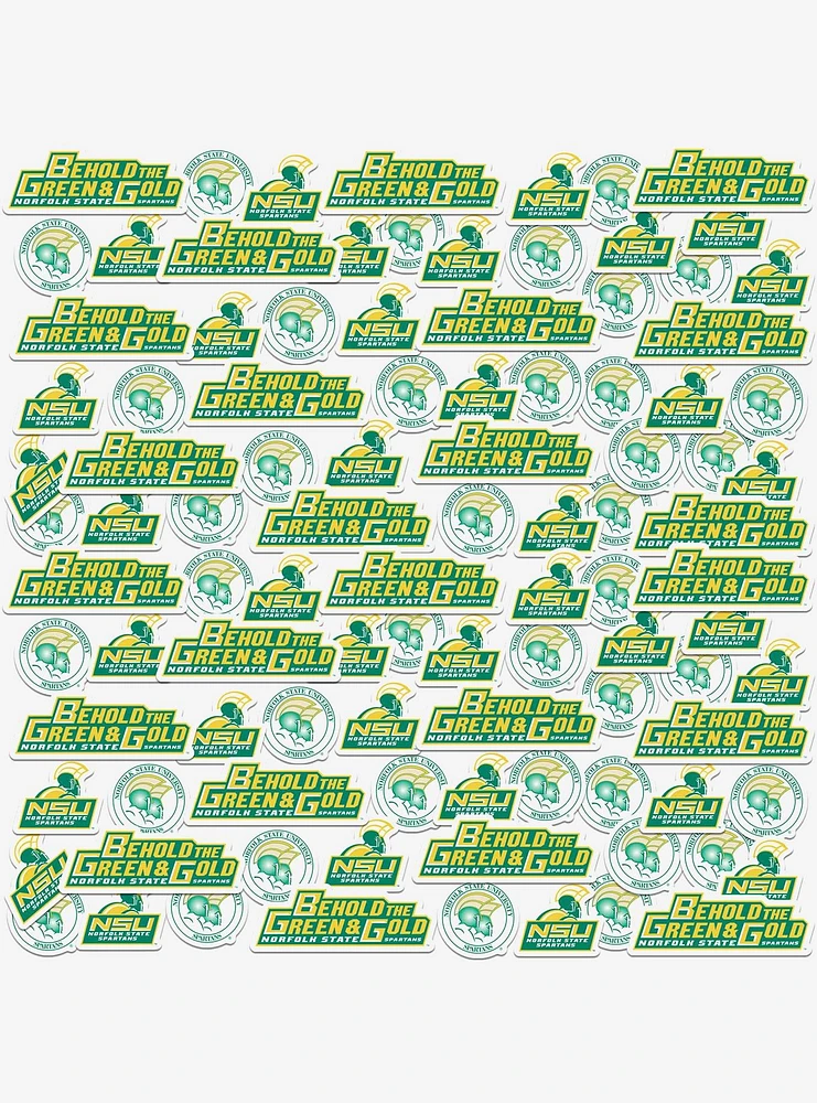 Norfolk State University NSU Green And Gold 100ct Sticker Pack