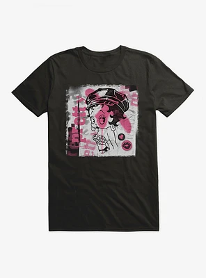 Betty Boop Graffiti Femme Punk T-Shirt