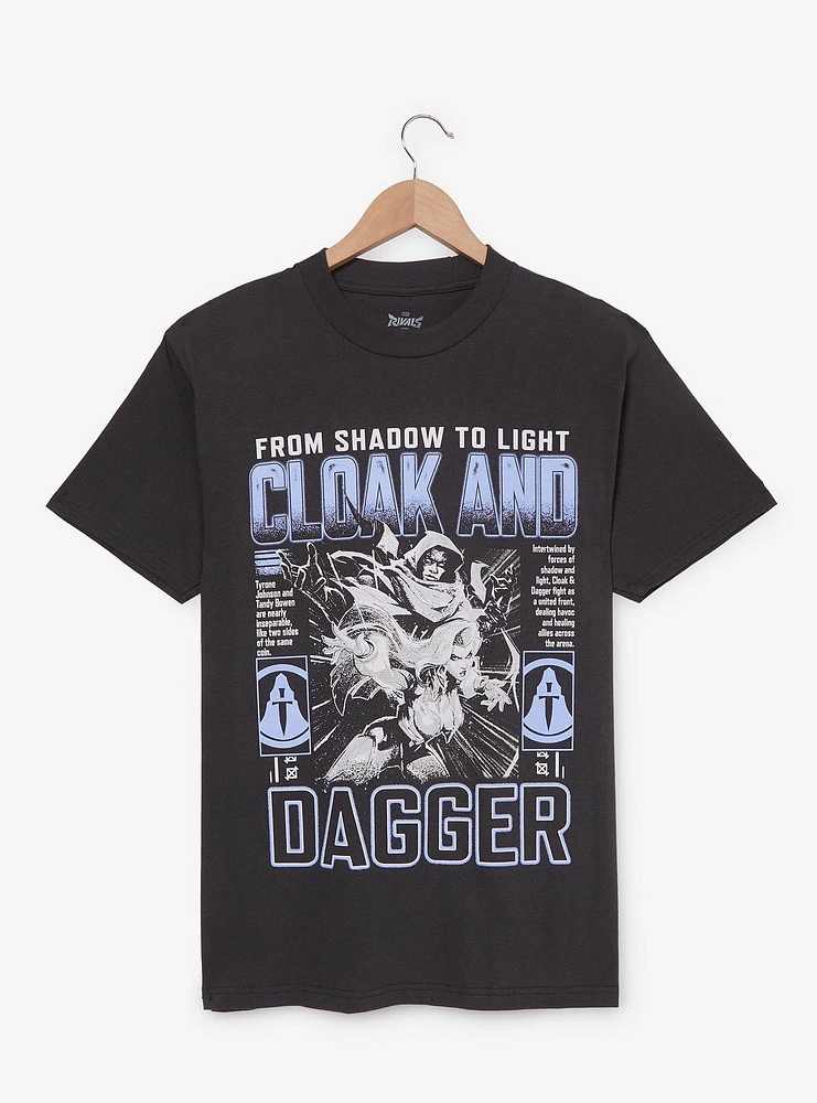 Marvel Rivals Cloak and Dagger Tonal Portrait T-Shirt - BoxLunch Exclusive