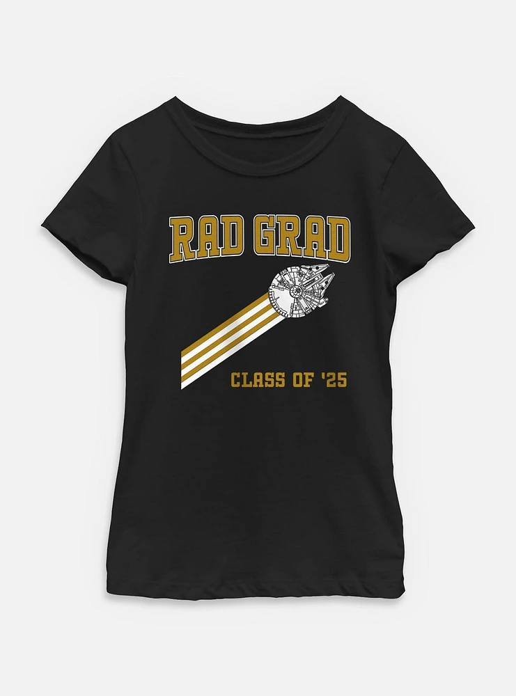 Star Wars Rad Grad Millennium Falcon Class of 25 Youth Girls T-Shirt