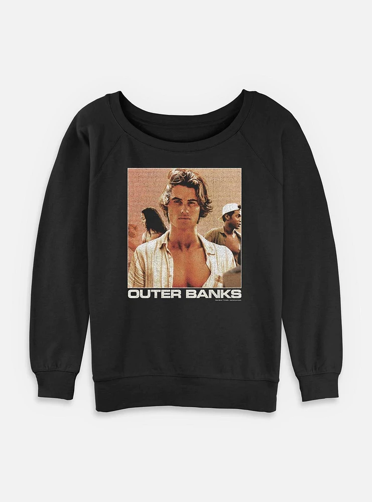 Outer Banks John Booker Poster Womens Slouchy Sweatshirt