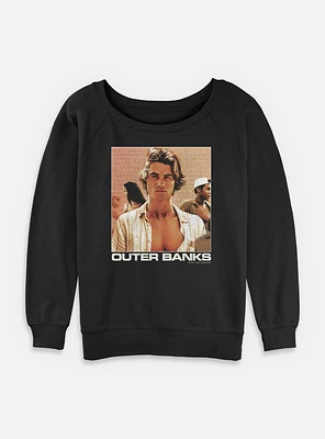 Outer Banks John Booker Poster Womens Slouchy Sweatshirt