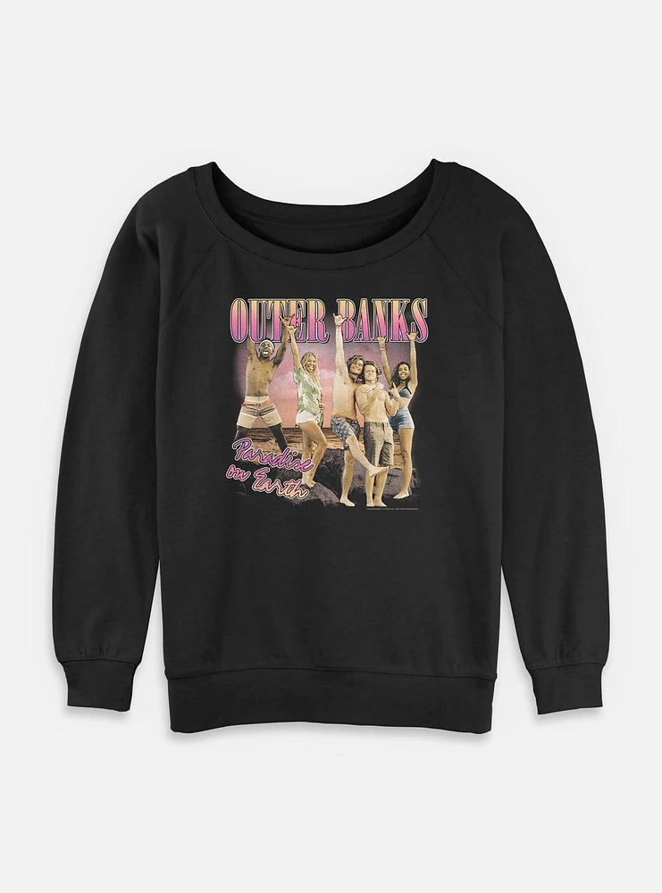 Outer Banks Paradise On Earth Squad Womens Slouchy Sweatshirt
