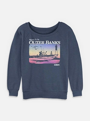 Outer Banks Welcome To The Destination Womens Slouchy Sweatshirt