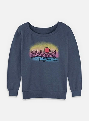 Outer Banks Sunset Logo Womens Slouchy Sweatshirt