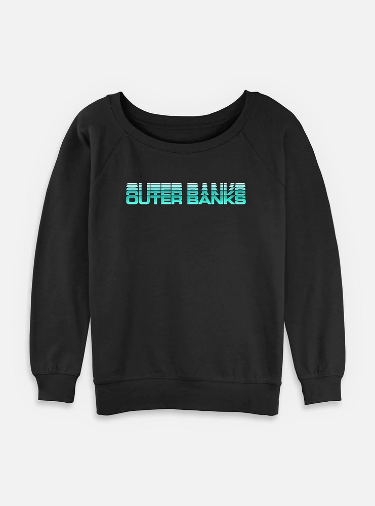 Outer Banks Stacked Womens Slouchy Sweatshirt