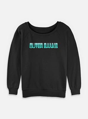 Outer Banks Stacked Womens Slouchy Sweatshirt