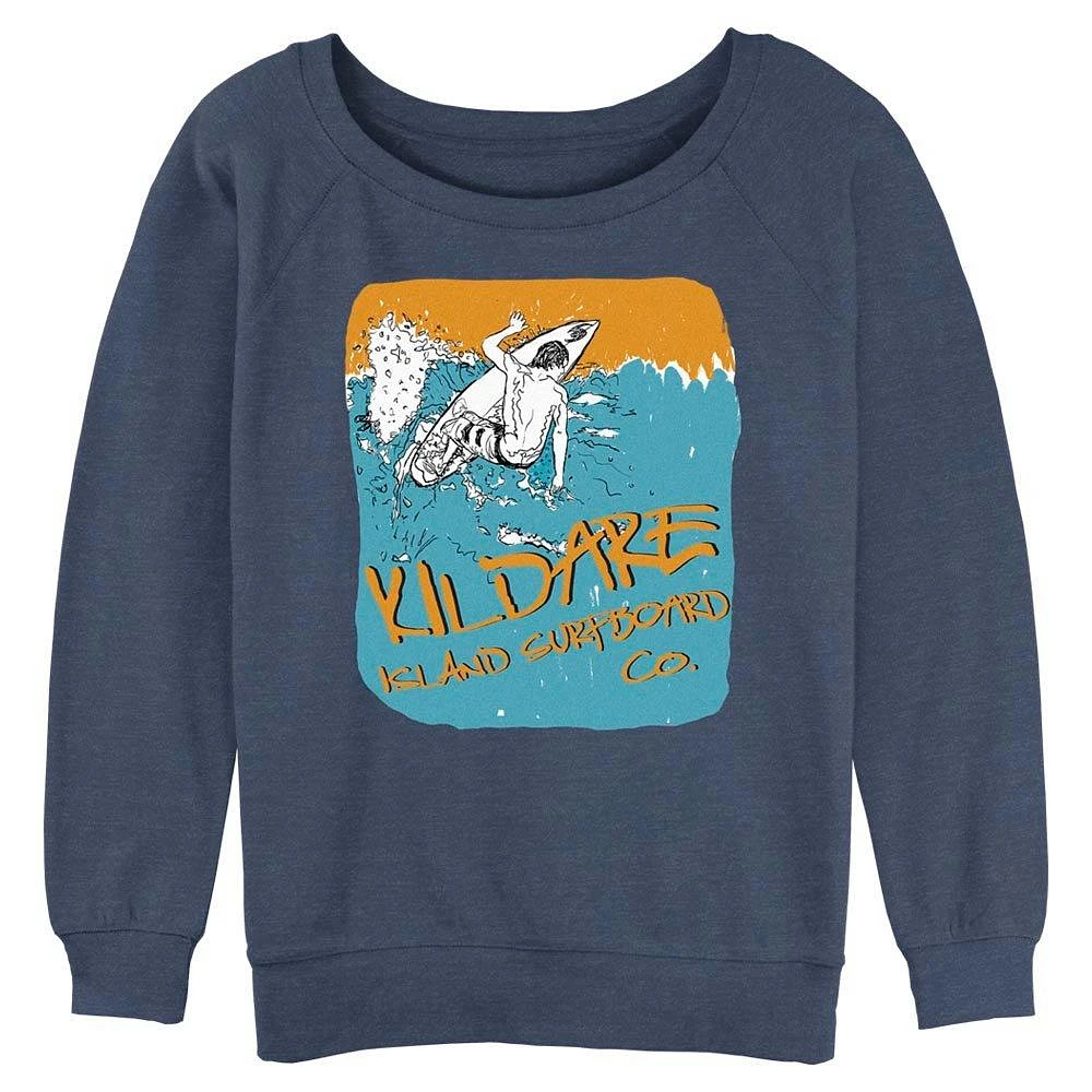 Outer Banks OBX Surfing Womens Slouchy Sweatshirt