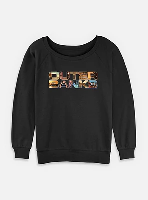 Outer Banks Photo Logo Womens Slouchy Sweatshirt