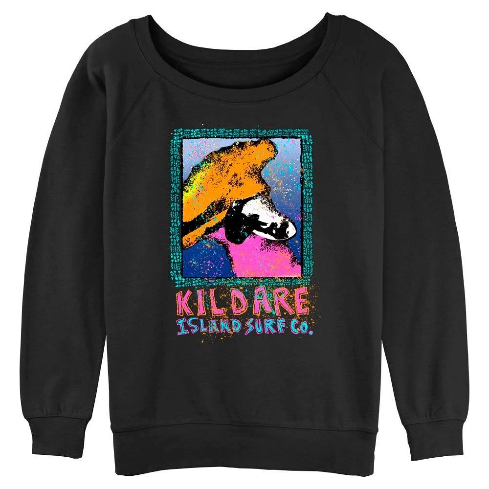 Outer Banks Kildare Island Graphic Silhouette Womens Slouchy Sweatshirt