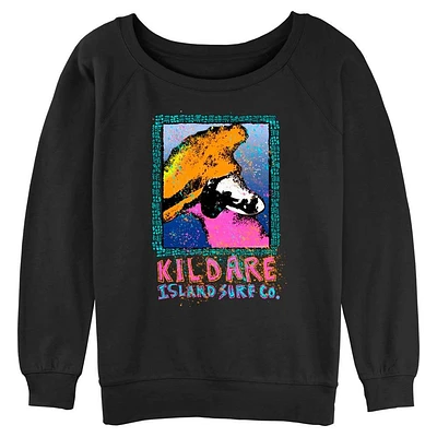 Outer Banks Kildare Island Graphic Silhouette Womens Slouchy Sweatshirt