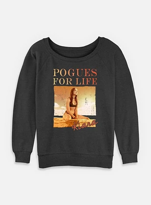 Outer Banks Pogues For Life Kiara  Womens Slouchy Sweatshirt