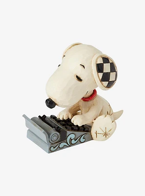 Peanuts Snoopy Typing Jim Shore Mini Figure