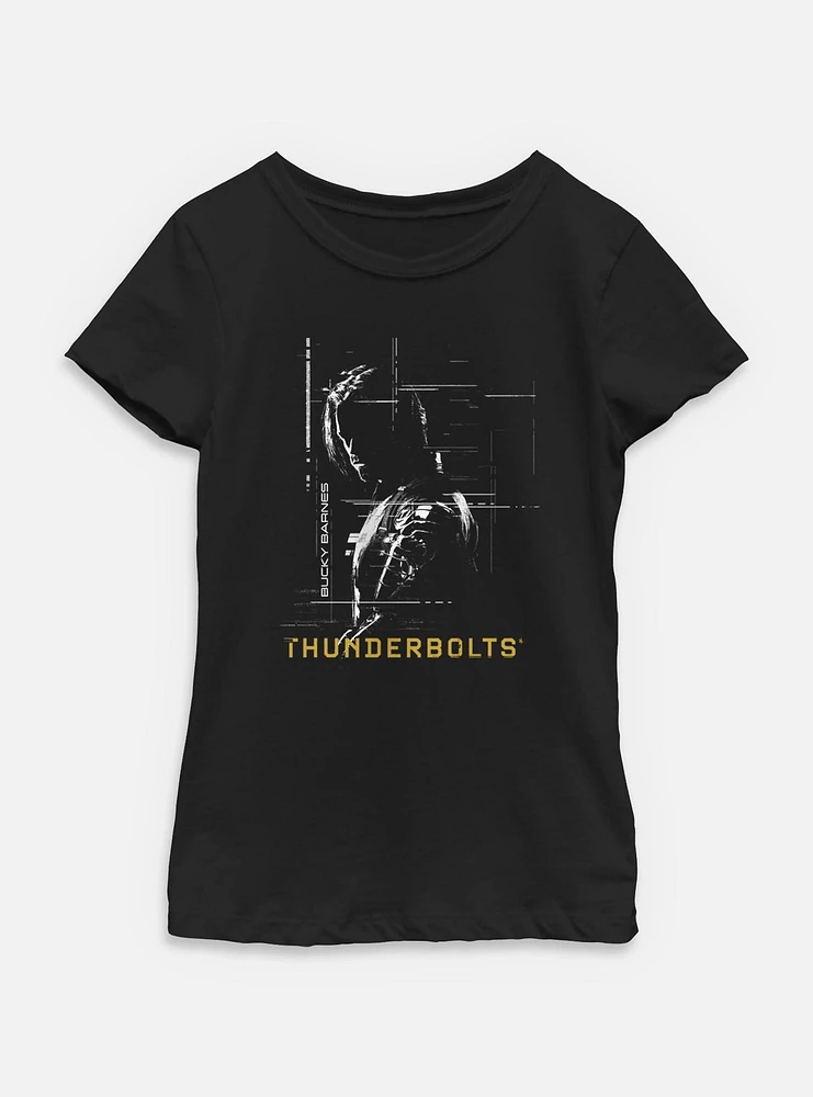 Marvel Thunderbolts* Bucky Barnes Silhouette Youth Girls T-Shirt