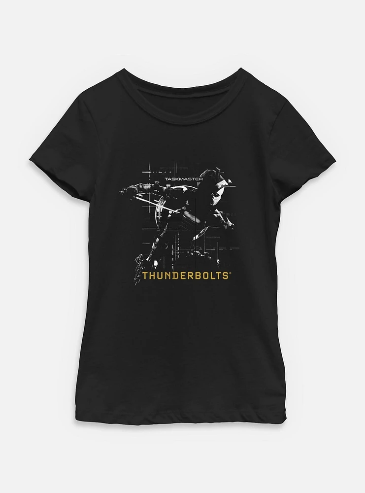 Marvel Thunderbolts* Taskmaster Silhouette Youth Girls T-Shirt