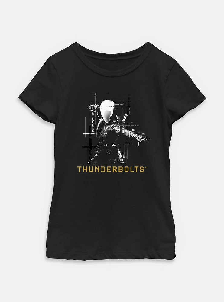 Marvel Thunderbolts* Ghost Silhouette Youth Girls T-Shirt