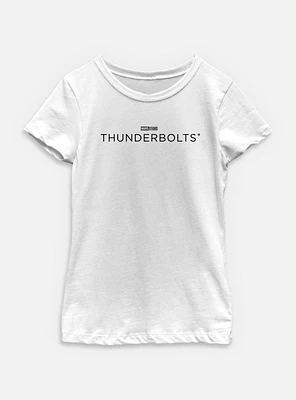 Marvel Thunderbolts* Black Logo Youth Girls T-Shirt
