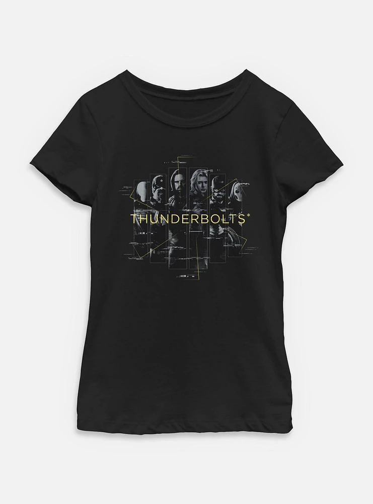 Marvel Thunderbolts* Crew Portrait Youth Girls T-Shirt