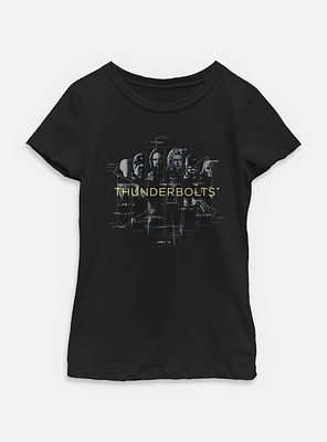 Marvel Thunderbolts* Crew Portrait Youth Girls T-Shirt