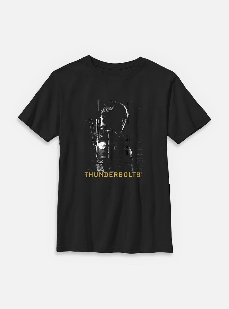 Marvel Thunderbolts* Yelena Belova Silhouette Youth T-Shirt