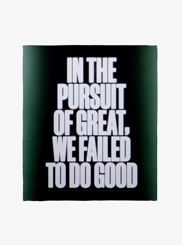 Arcane Viktor Quote We Failed To Do Good Throw Blanket