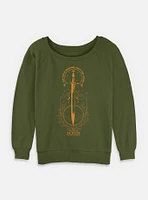Percy Jackson And The Olympians Pen Above Sword Womens Slouchy Sweatshirt