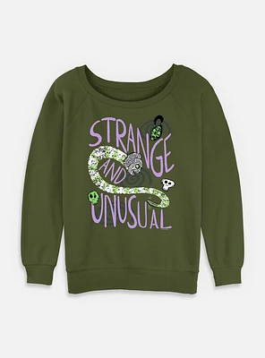 Beetlejuice Beetle Strange Womens Slouchy Sweatshirt