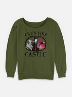 Disney Princesses I Run This Castle Womens Slouchy Sweatshirt