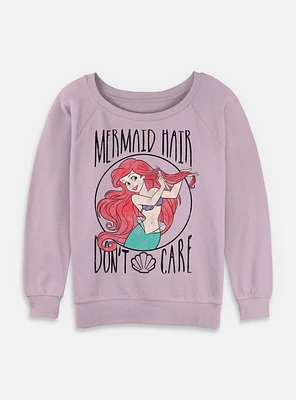 Disney Princesses Mermaid Hair Womens Slouchy Sweatshirt