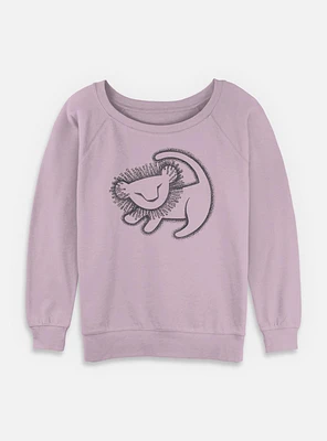 Disney The Lion King Cave Painting Womens Slouchy Sweatshirt