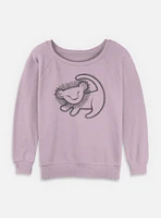 Disney The Lion King Cave Painting Womens Slouchy Sweatshirt