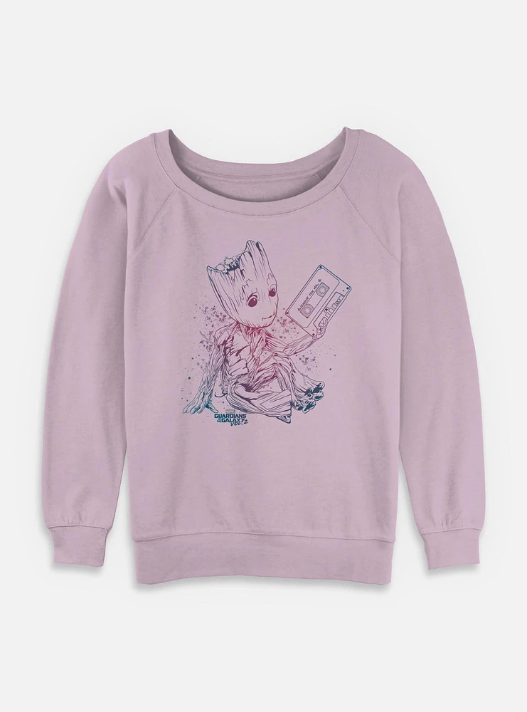 Marvel Guardians of the Galaxy Grootient Womens Slouchy Sweatshirt