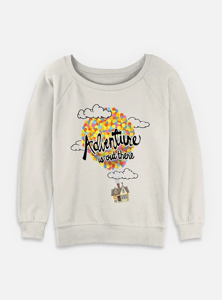 Disney Pixar Up Adventure Womens Slouchy Sweatshirt