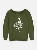 Disney Alice Wonderland Not Womens Slouchy Sweatshirt