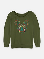 Disney Mickey Mouse Icon Ear Fill Womens Slouchy Sweatshirt
