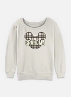 Disney Mickey MouseGrandma PatternWomens Slouchy Sweatshirt