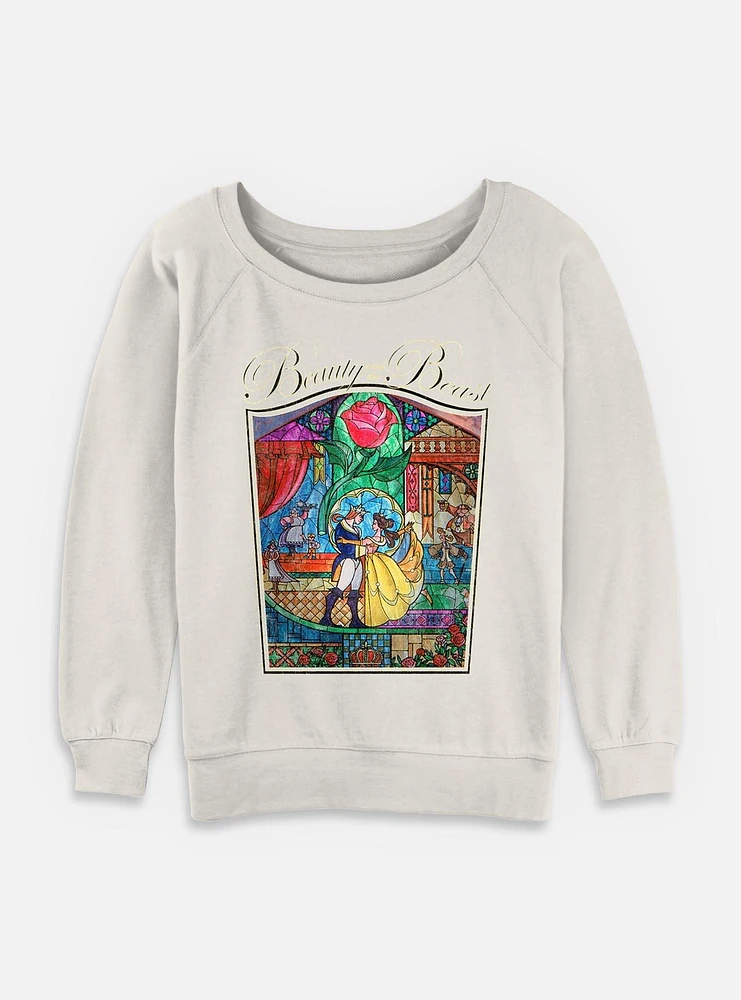 Disney Princesses Beauty Story Womens Slouchy Sweatshirt