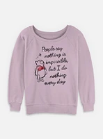 Disney Winnie The Pooh I Do Nothing Every Day Womens Slouchy Sweatshirt