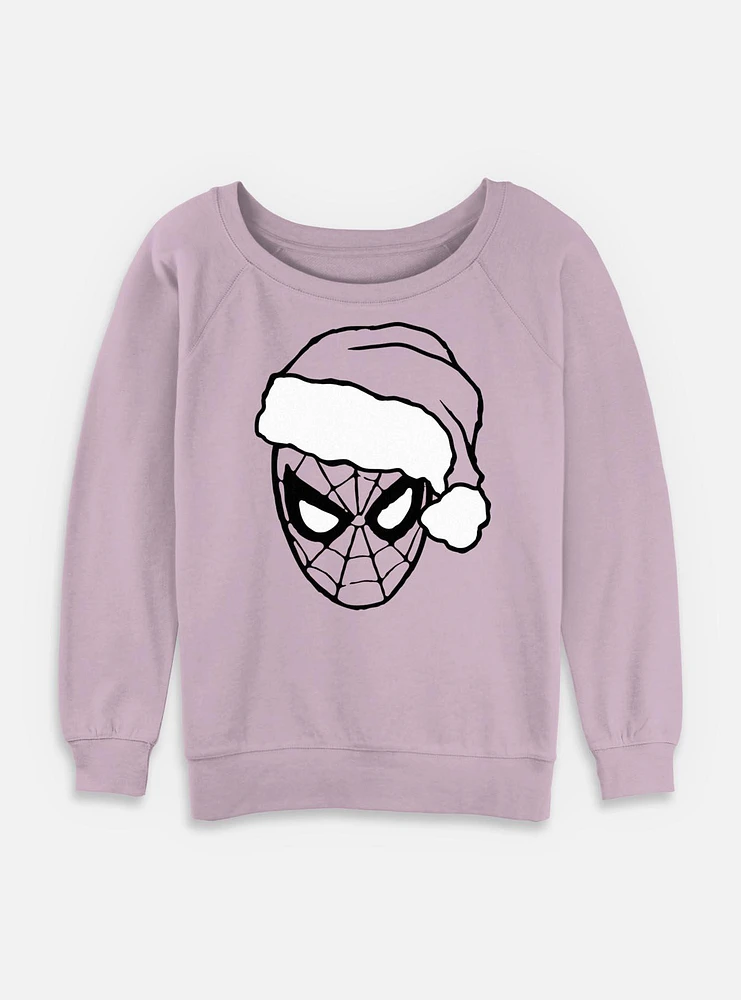 Marvel Spider-Man Christmas Spidey Womens Slouchy Sweatshirt