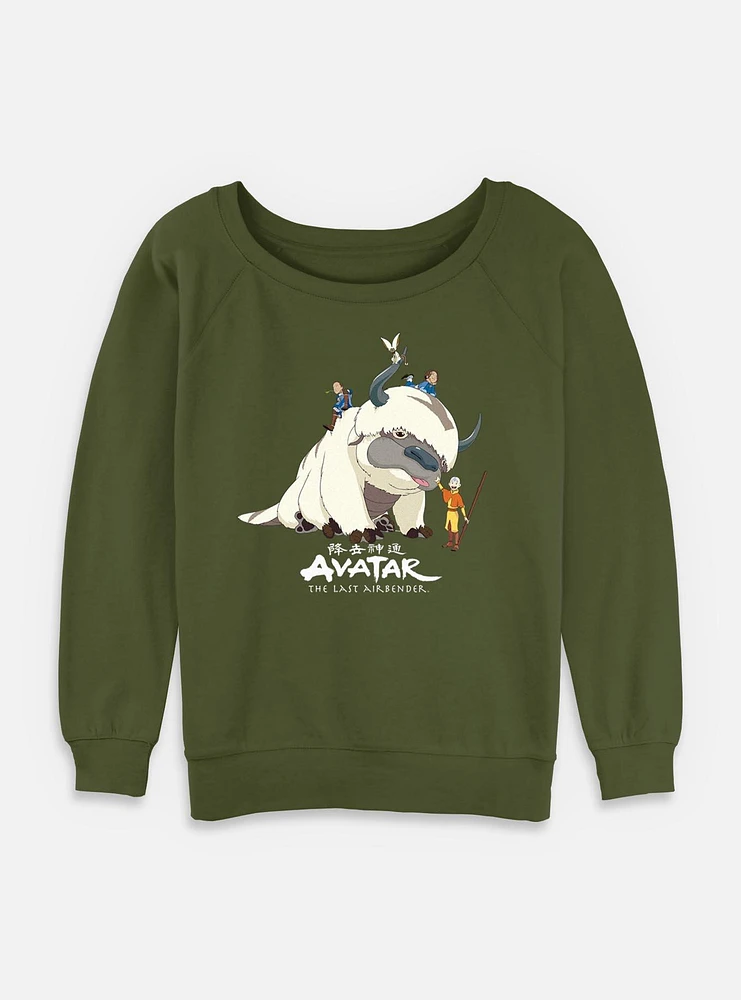 Avatar: The Last Airbender Avatar Gang Womens Slouchy Sweatshirt