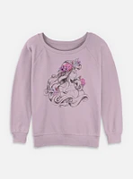 Disney Sleeping Beauty Aurora Blossom Womens Slouchy Sweatshirt