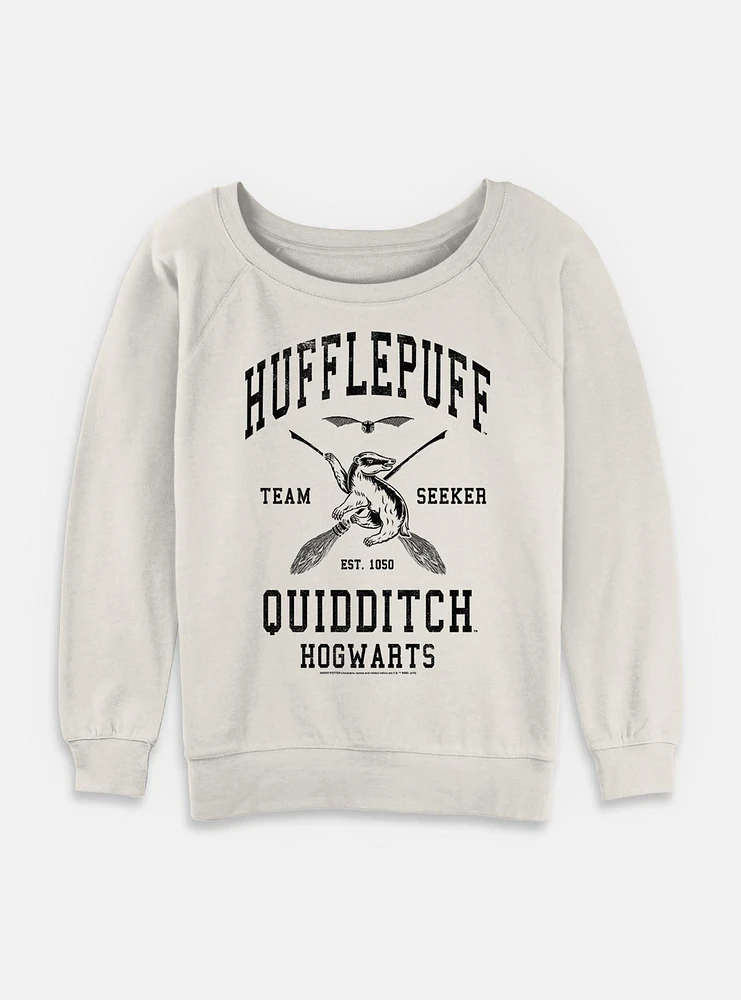 Harry Potter Hufflepuff Quidditch Seeker Invert Womens Slouchy Sweatshirt