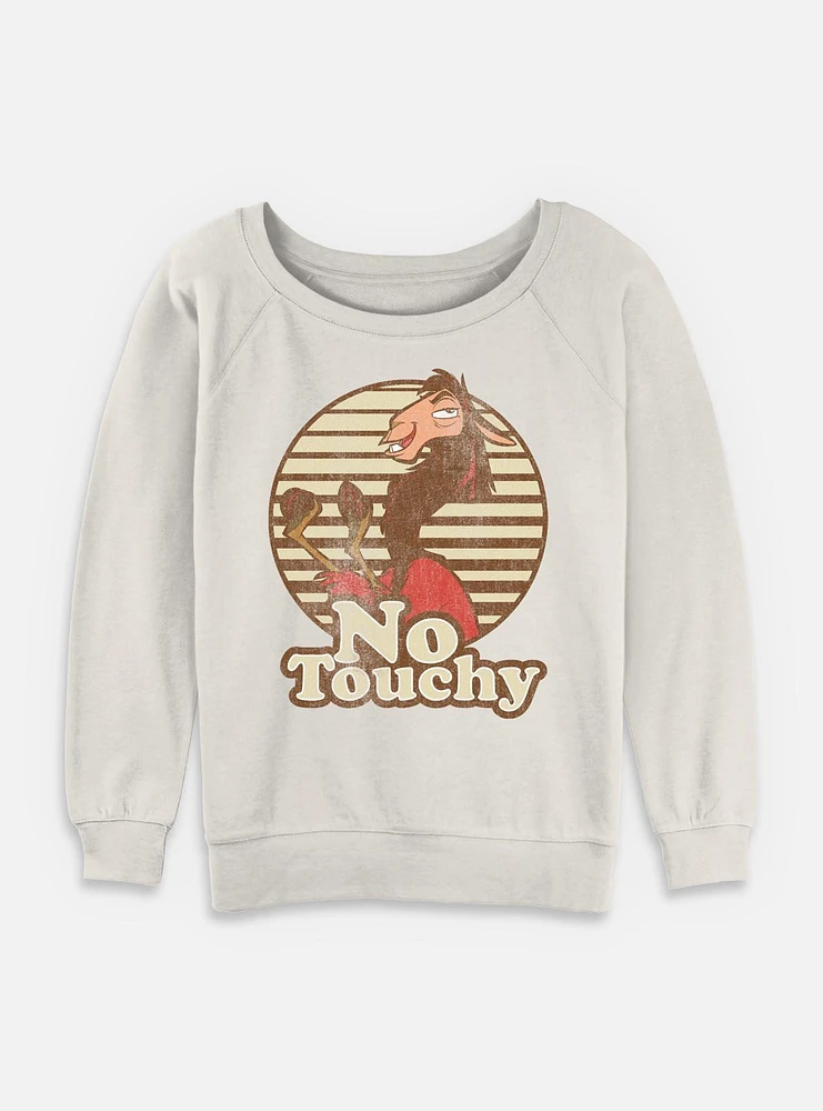 Disney The Emperor's New Groove No Touchy Womens Slouchy Sweatshirt