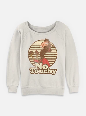 Disney The Emperor's New Groove No Touchy Womens Slouchy Sweatshirt