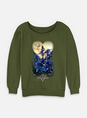 Disney Kingdom Hearts Poster Logo Womens Slouchy Sweatshirt