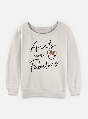 Disney Minnie Mouse Fab Aunt Womens Slouchy Sweatshirt