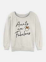 Disney Minnie Mouse Fab Aunt Womens Slouchy Sweatshirt