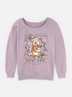 Disney Winnie The Pooh Christmas Bear Womens Slouchy Sweatshirt